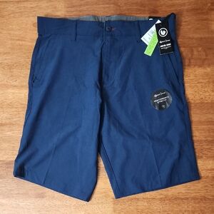 Burnside Blue Flat Front Shorts Versatile Casual Wear